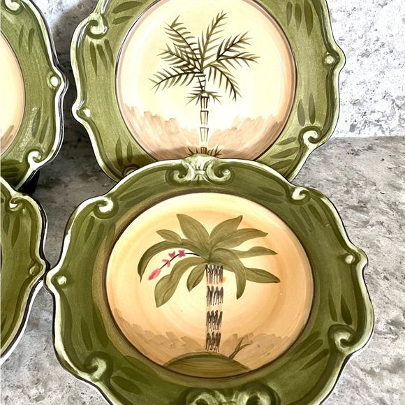 Set of four tropical dessert plates - Picture 2 of 4